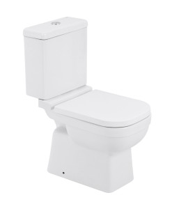 Kit Vaso Sanitário com Caixa Acoplada e Assento Branco Duplo Acionamento 3/6L Saída Vertical Elite Celite