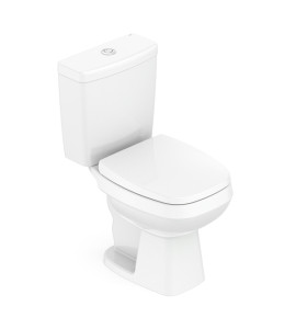 Kit Vaso Sanitário com Caixa Acoplada e Assento Branco Duplo Acionamento 3/6L Vertical City Celite