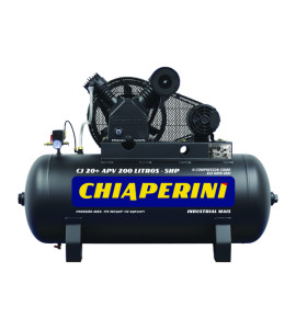 Compressor de Ar Alternativo Pistão Chiaperini 200L 5HP 220V (380V) CJ 20 APV Industrial Mais