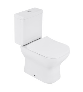 Kit Vaso Sanitário com Caixa Acoplada e Assento Branco Duplo Acionamento 3/6L Saída Vertical Axis Deca