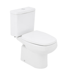 Kit Vaso Sanitário com Caixa Acoplada e Assento Branco Duplo Acionamento 3/6L Saída Vertical Monte Carlo Deca