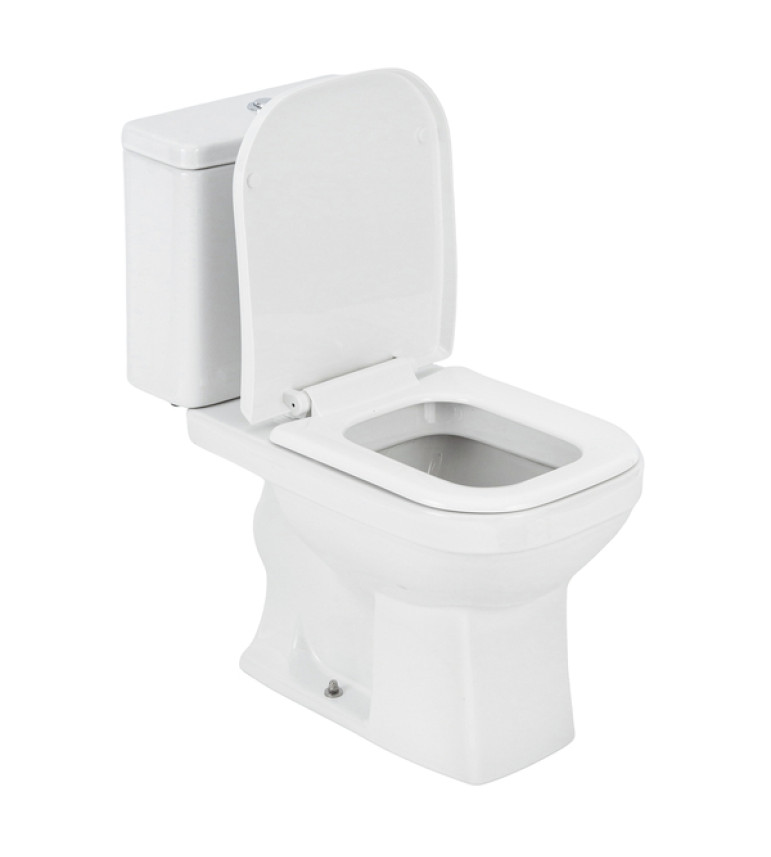 Kit Vaso Sanitário com Caixa Acoplada e Assento Branco Duplo Acionamento 3/6L Vertical Quadra Deca