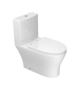 Kit Vaso Sanitário com Caixa Acoplada e Assento Branco Duplo Acionamento 3/6L Vertical Nova Level Deca