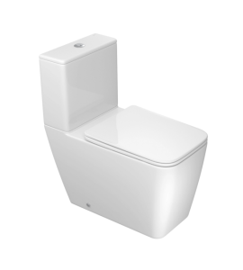 Kit Vaso Sanitário com Caixa Acoplada e Assento Branco Duplo Acionamento 3/6L Vertical Slim Deca