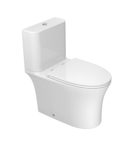 Kit Vaso Sanitário com Caixa Acoplada e Assento Branco Duplo Acionamento 3/6L Vertical Vertis Total Clean Deca