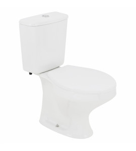 Kit Vaso Sanitário com Caixa Acoplada e Assento Branco Duplo Acionamento 3/6L Saída Vertical Ravena Deca