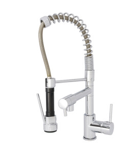 Torneira Monocomando Gourmet de Pia para Cozinha com Bica Média Flexível Cromada Chery Delinia