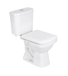 Kit Vaso Sanitário com Caixa Acoplada e Assento Branco Duplo Acionamento 3/6L Saída Vertical Lirio Fiori