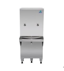 Bebedouro com Coluna Frisbel RA05 Inox com Compressor 2 Torneiras Geladas 220V