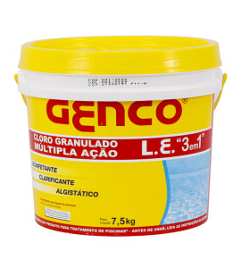 Cloro para Piscina 7,5kg Genco Granulado Multiação 3 em 1