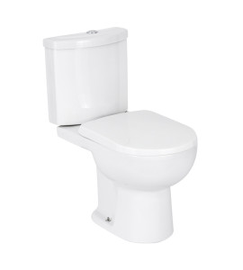 Kit Vaso Sanitário com Caixa Acoplada e Assento Branco Duplo Acionamento 3/6L Saída Vertical Luna Speciale Icasa