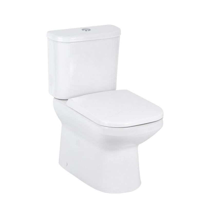 Kit Vaso Sanitário com Caixa Acoplada e Assento Branco Duplo Acionamento 3/6L Saída Vertical Span Square Kohler