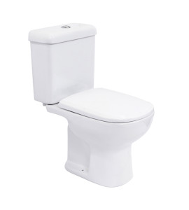 Kit Vaso Sanitário com Caixa Acoplada e Assento Branco Duplo Acionamento 3/6L Saída Vertical Lille Sensea