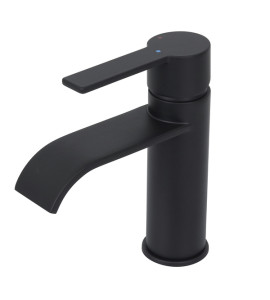 Torneira Monocomando de Pia para Banheiro com Bica Baixa Preta Fosca Hao Sensea